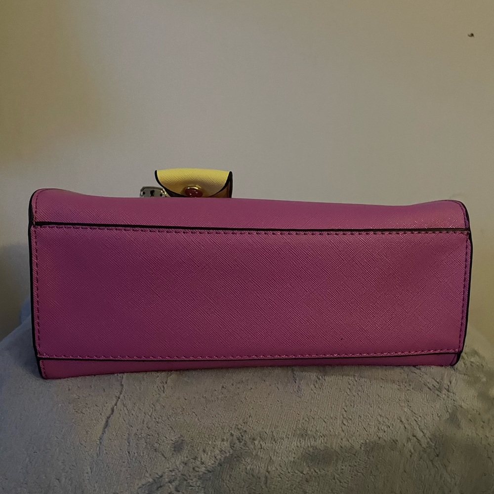 Purple and Yellow Women's Handbag